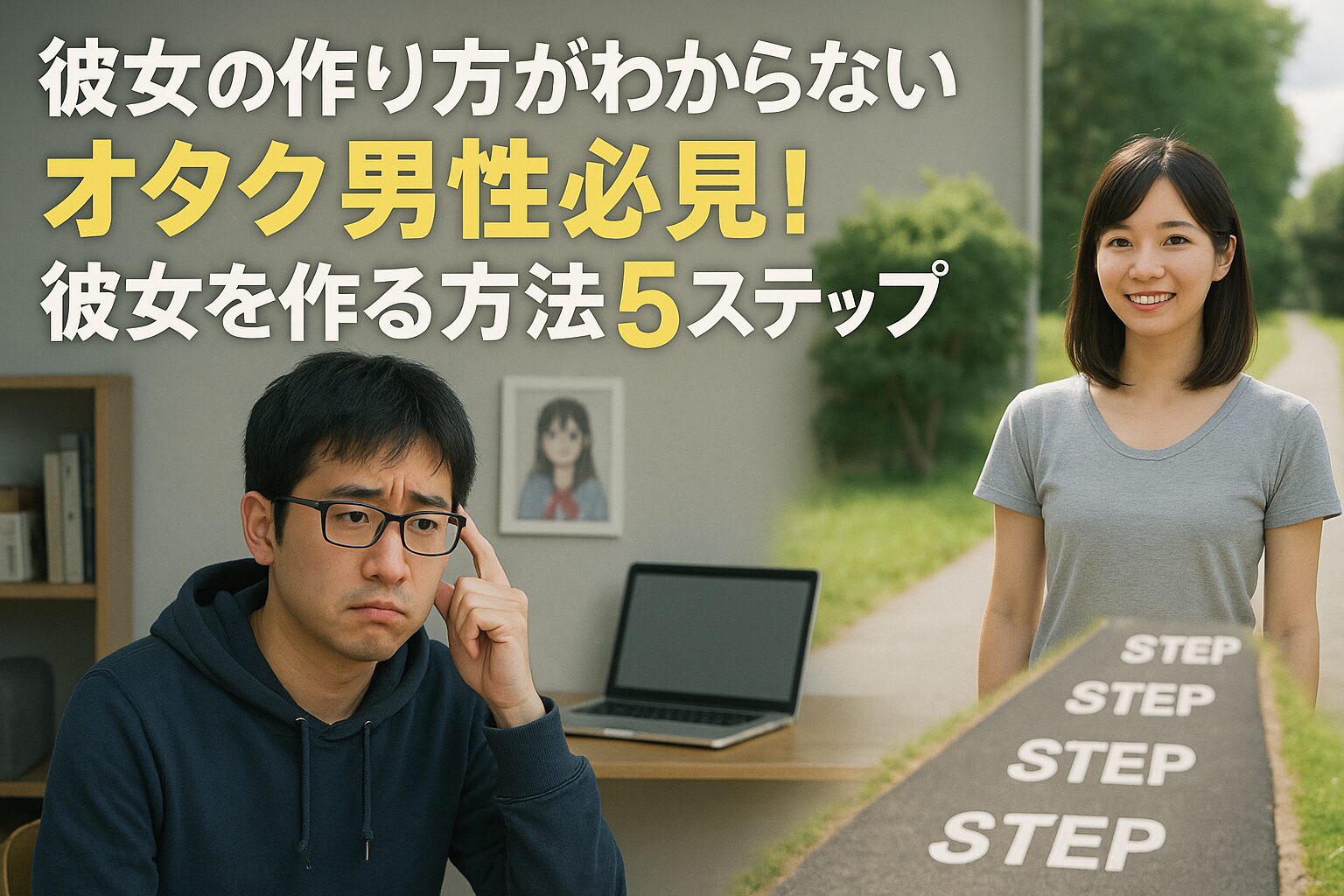 アイキャッチ画像彼女の作り方がわからないオタク男性必見！彼女を作る方法5ステップ
