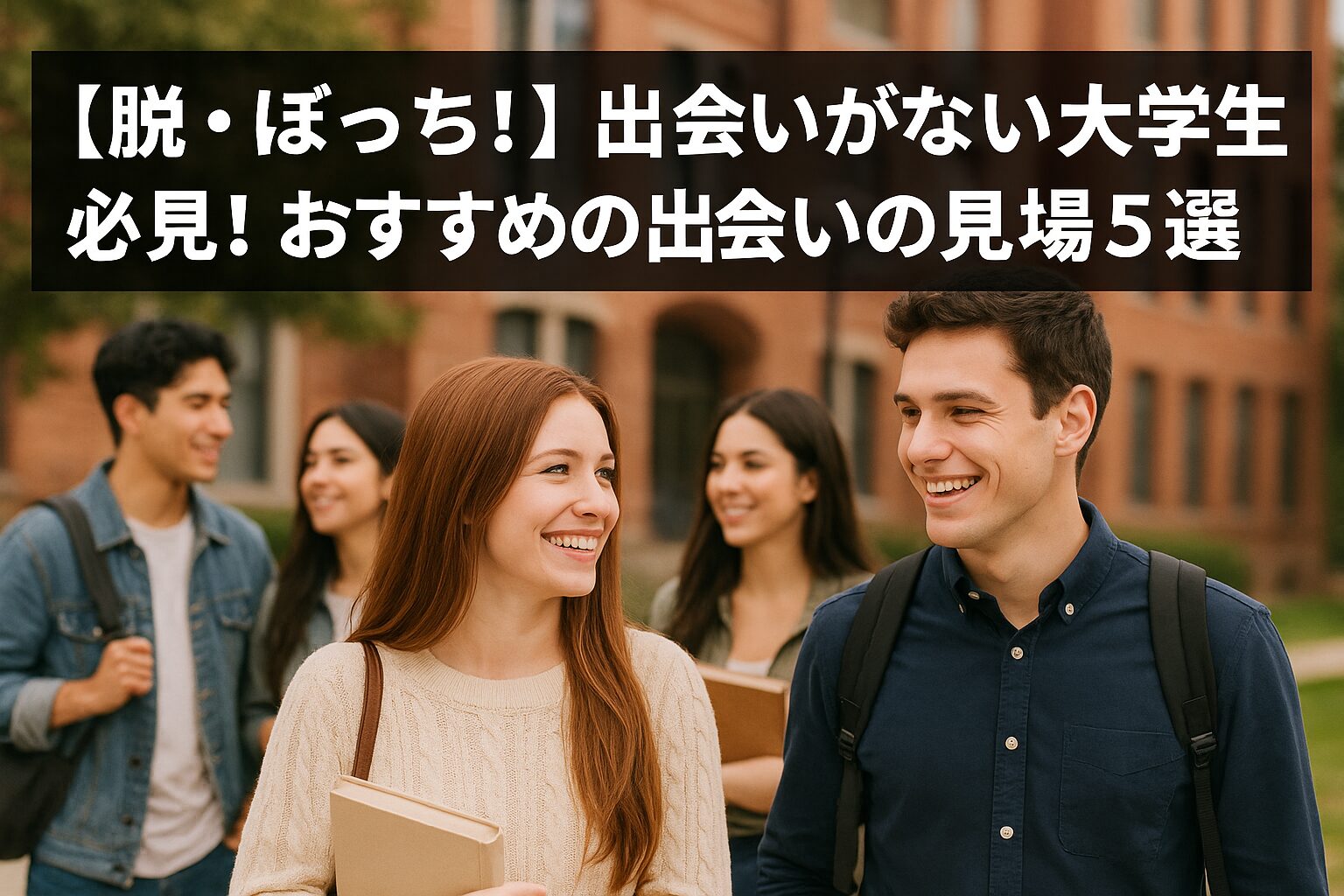 アイキャッチ画像【脱・ぼっち！】出会いがない大学生必見！おすすめの出会いの場5選　