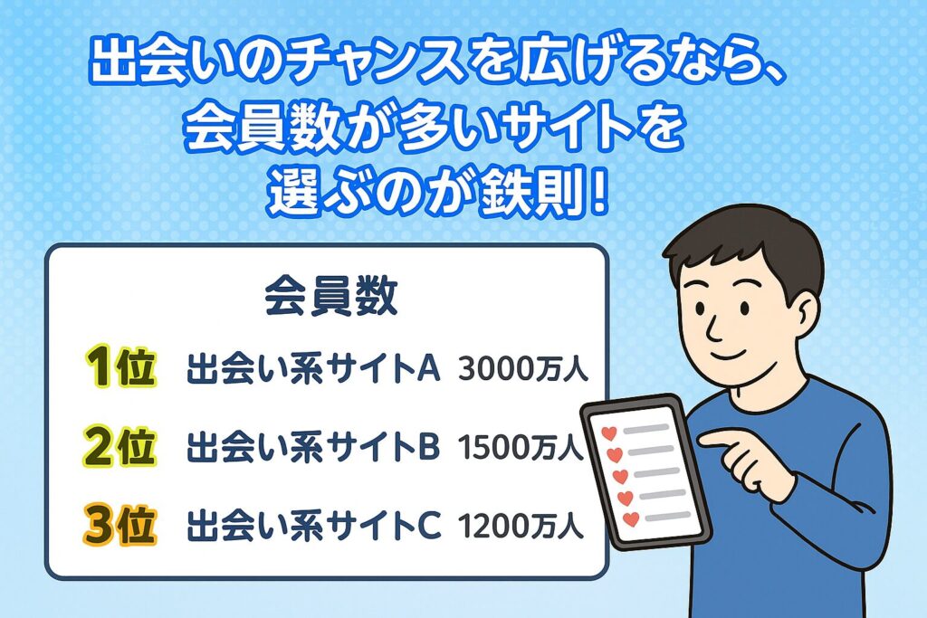 出会い系サイトおすすめ人気ランキング！結局どれが一番いいの？会員数の多い出会い系サイトを選ぼう