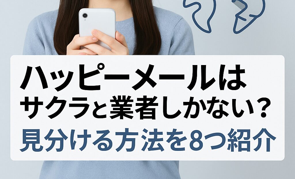 ハッピーメールはサクラと業者しかいない？見分ける方法を8つ紹介アイキャッチ画像