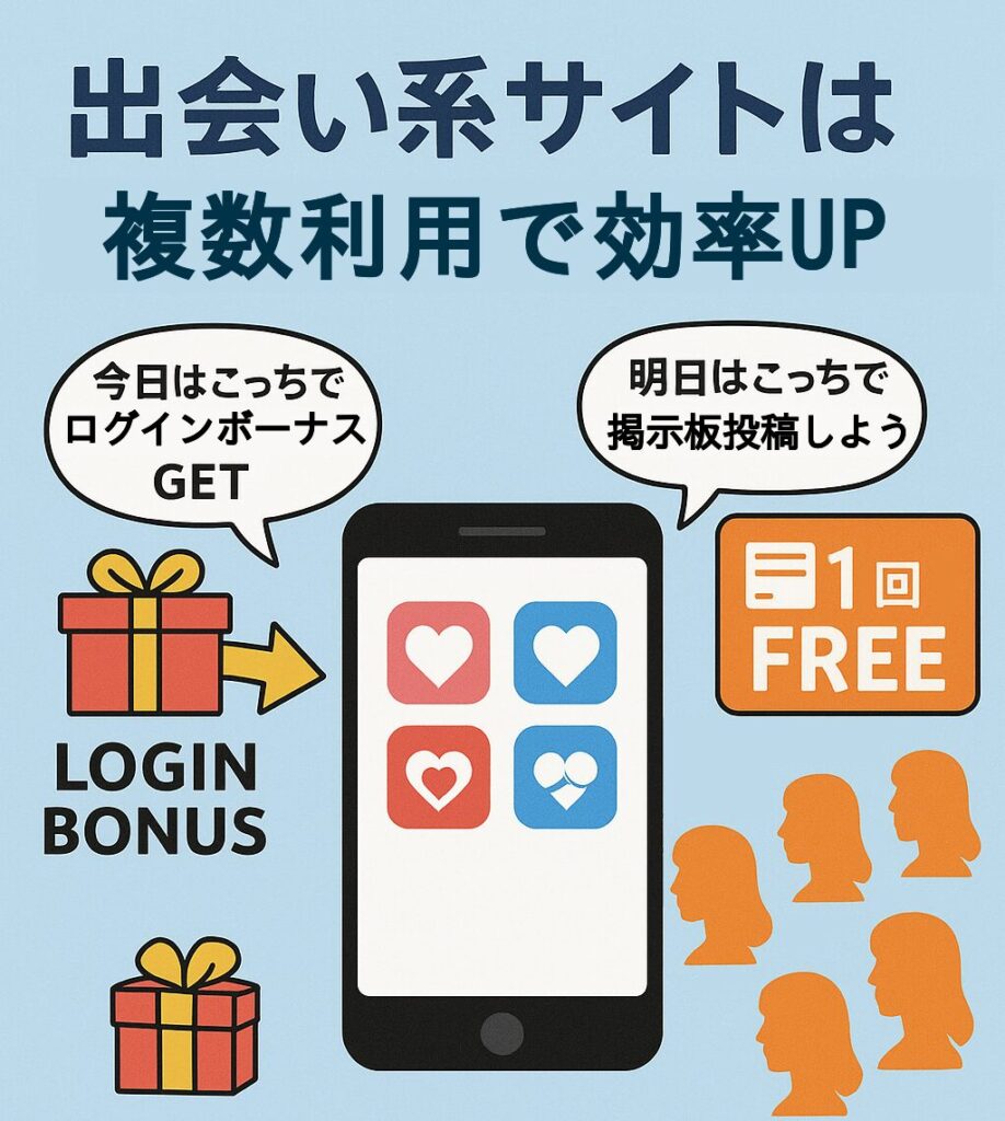 出会い系サイトおすすめ人気ランキング！結局どれが一番いいの？出会い系サイトは複数利用で効率アップ！