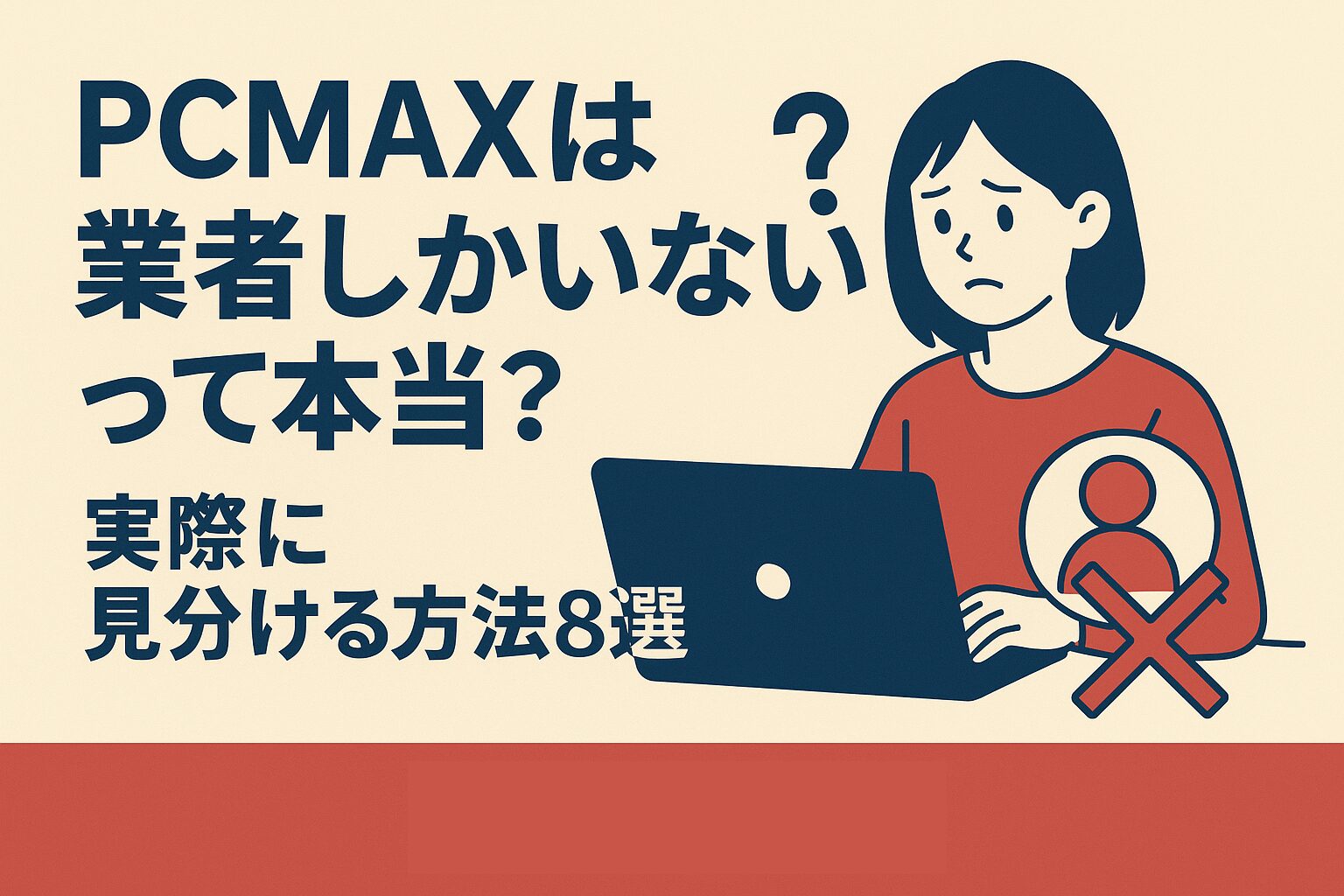PCMAXは業者しかいないって本当？実際に見分ける方法8選