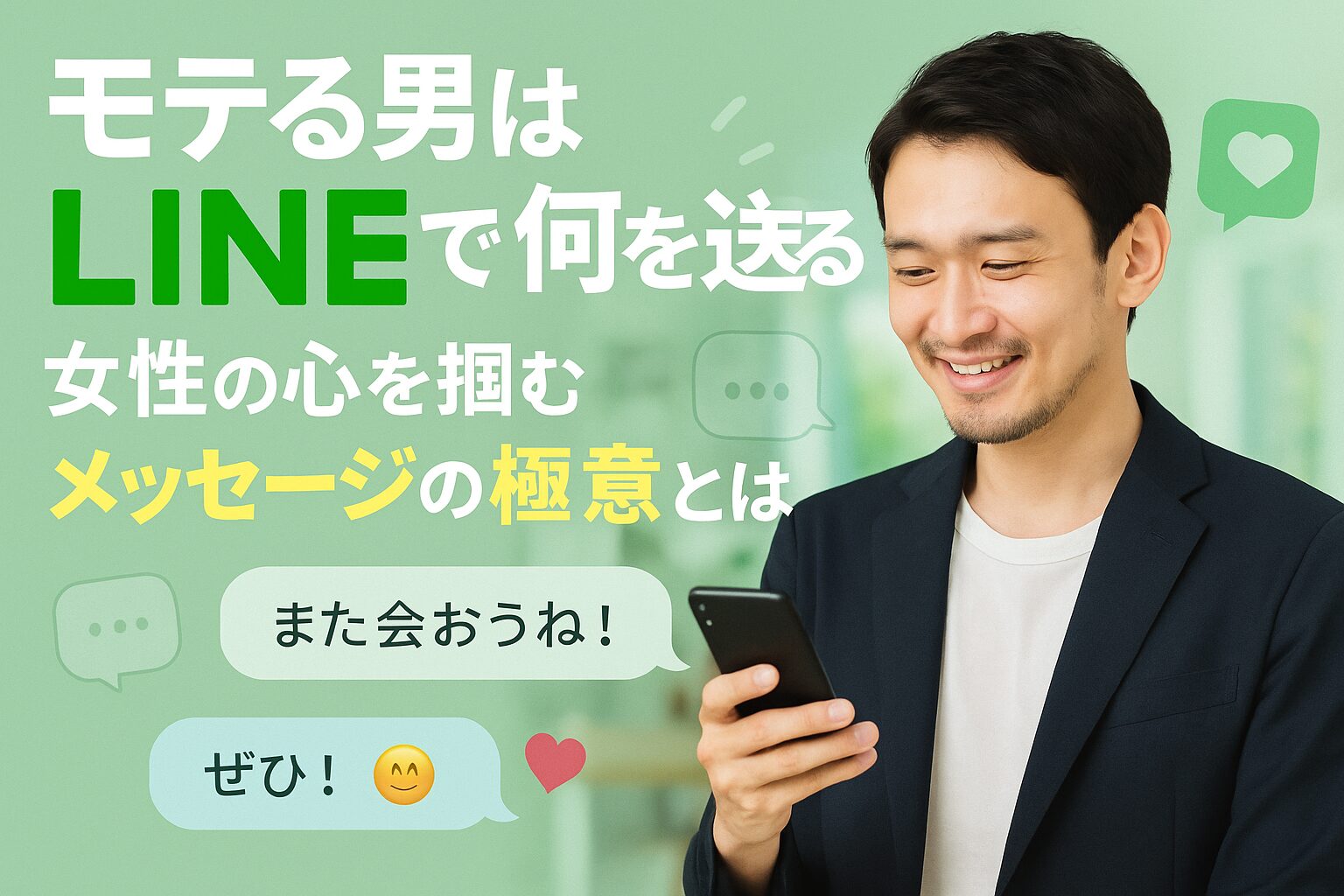 アイキャッチ画像モテる男はLINEで何を送る？女性の心を掴むメッセージの極意とは