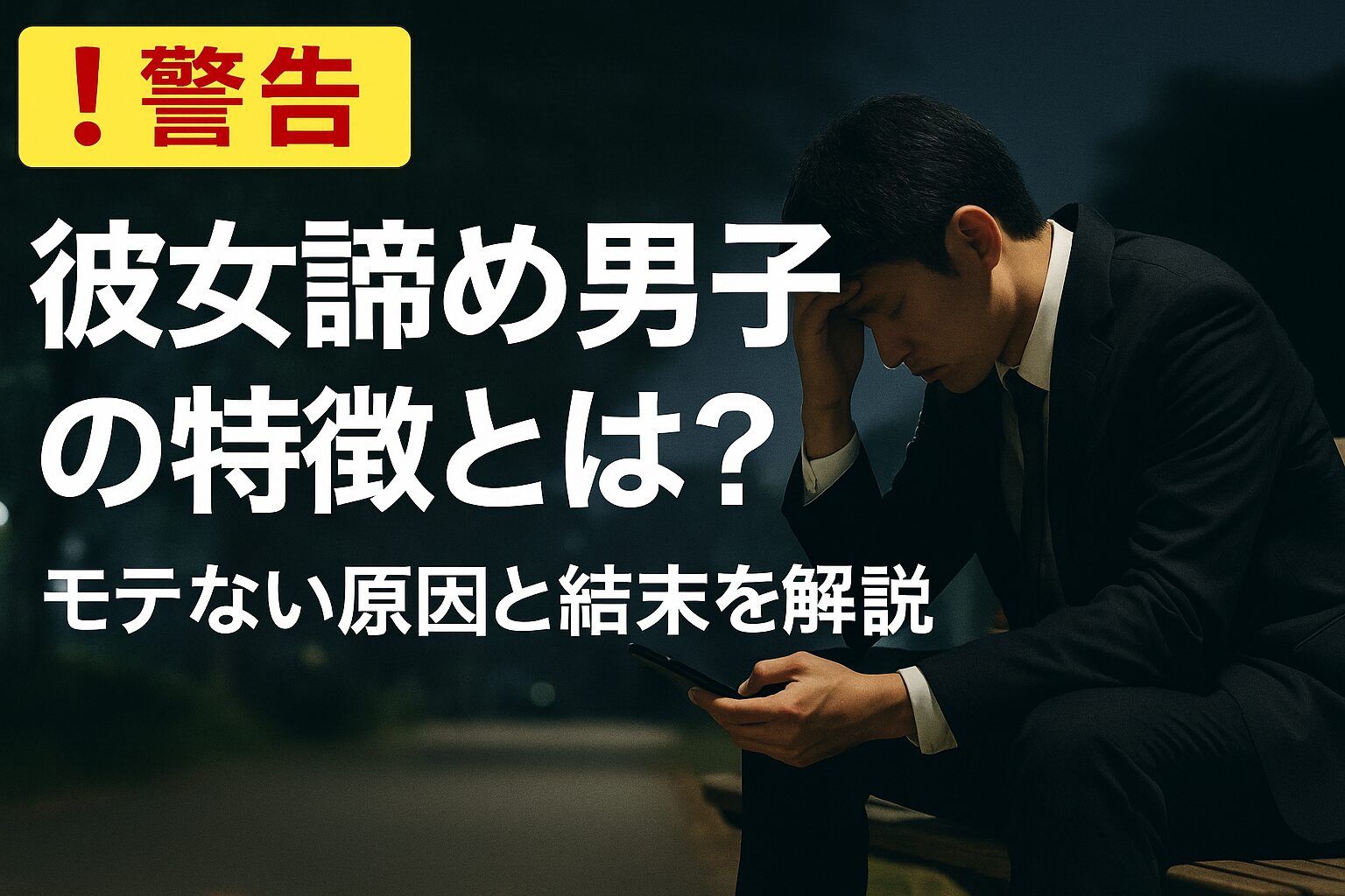 アイキャッチ画像【警告】彼女諦め男子の特徴とは？モテない原因と結末を解説