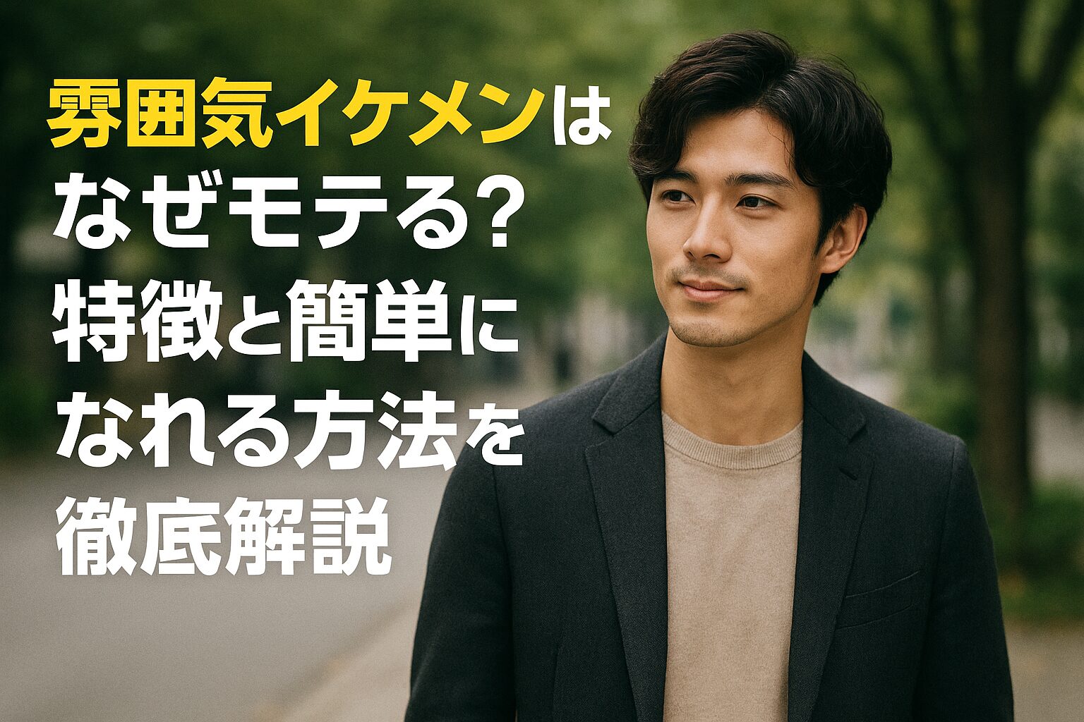 アイキャッチ画像雰囲気イケメンはなぜモテる？特徴と簡単になれる方法を徹底解説